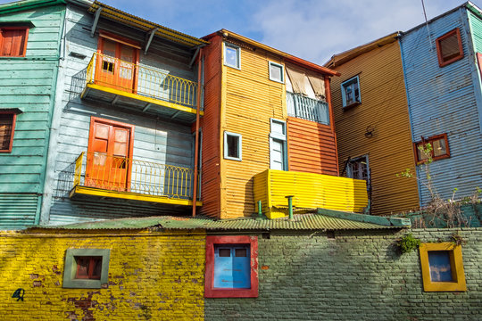 The colorful buildings of La Boca in Buenos Aires