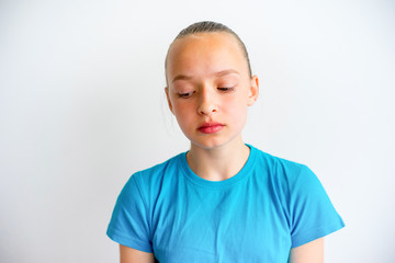 Girl showing emotions