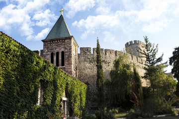 Fototapeta na wymiar Kalemegdan Fortress And Church Called Ruzica In The City Of Belgrade, Serbia