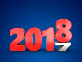 3d 2018 year sign