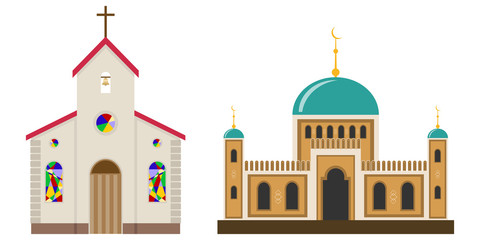 Church and mosque