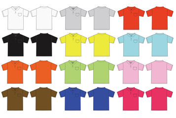 Illustration of Polo shirt / color variations