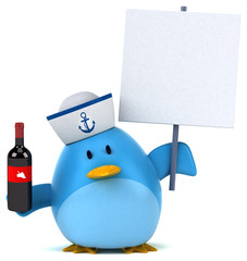 Blue bird - 3D Illustration