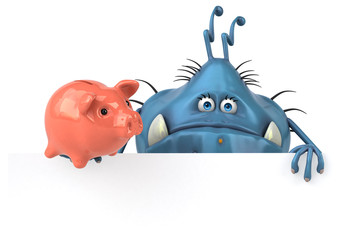 Obraz premium Fun germ - 3D Illustration