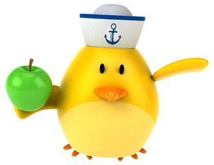 Yellow bird - 3D Illustration