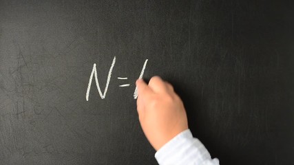 Physics. Half-life period. Thermonuclear reaction.	We write with chalk on a board.