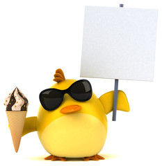 Yellow bird - 3D Illustration