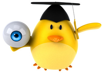 Yellow bird - 3D Illustration