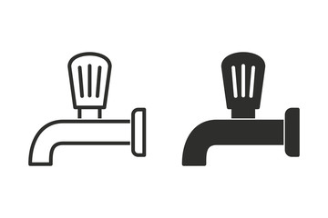 Fototapeta premium Faucet vector icon.