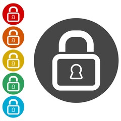 Lock icons set 