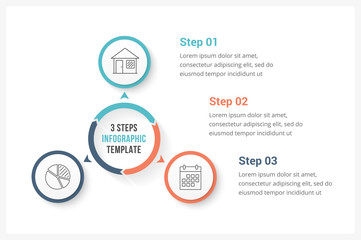 Obraz premium Circle Infographics with Three Elements