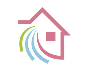 silhouette home house residence architecture building icon image vector
