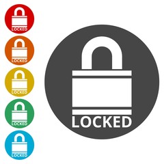 Obraz premium Lock icons set 