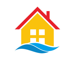 yellow home house residence architecture building icon image vector