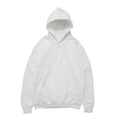 blank hoodie sweatshirt color white front view on white background