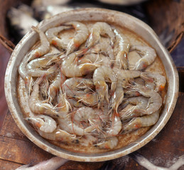 pile of fresh shrimps