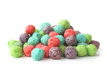Colorful cereal balls