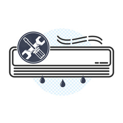 Air conditioning maintenance and repair vector