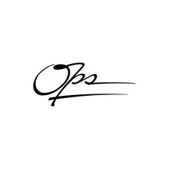 Ops Initial Icon Alphabet Logo Vector