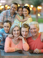 portrait of big happy family