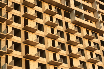 concrete buildings , construction background