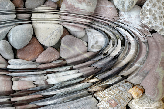 Water Ripples Above Pebble Stones