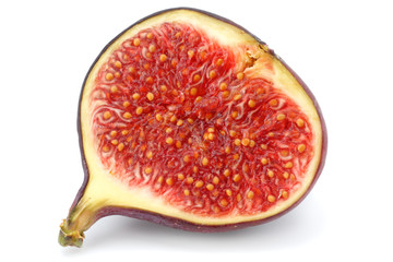 Figs fruits isolated on white. Clipping Path