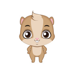 Cute stylized cartoon hamster illustration ( for fun educational purposes, illustrations etc. )