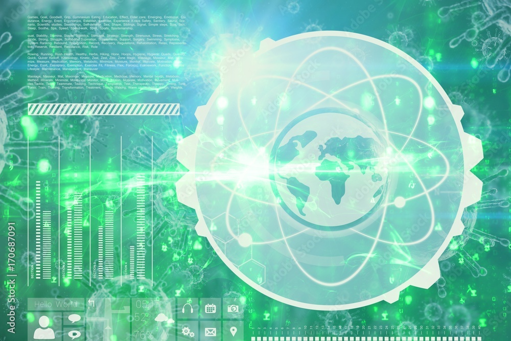 Poster composite image of image of atom interface