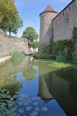 Reflections of the Castle Museum in Boulogne sur Mer, Cote d'Opale, Pas de Calais, Hauts de France