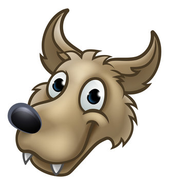 Cartoon Wolf Character Mascot