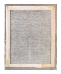 reverse side of wood frame with stretched canvas