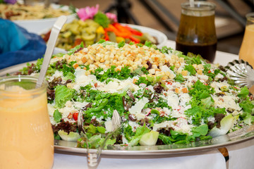 Salatplatte mit Croutons