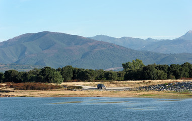 Reservoir of  Bacciana in eastern plain of  Corsica 
