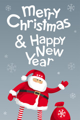 Merry Christmas vector lettering design template