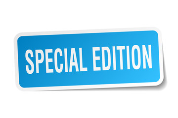 special edition square sticker on white