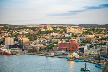 Fototapeta na wymiar St. John's cityscape, capital city of Newfoundland and Labrador, Canada