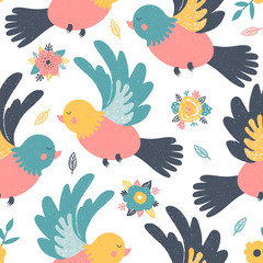 Hand-drawn fairy vector card