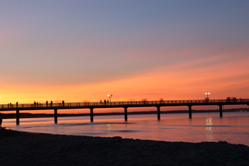 Obraz premium Sunset in the orange Light 