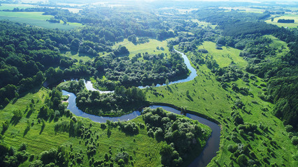 field and river