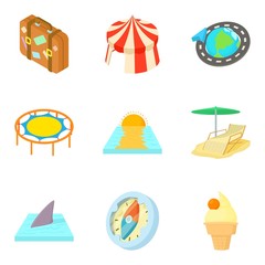 Presume icons set, cartoon style