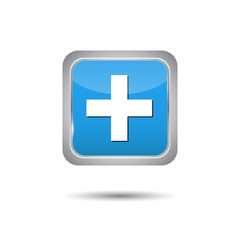 BOUTONS CARRES COLLECTION ROUGE. button Plus.