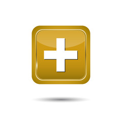 Fototapeta premium BOUTONS CARRES COLLECTION ROUGE. button Plus.