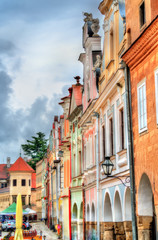 Traditional houses on the main square of Telc, Czech Republic