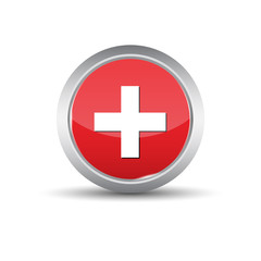 Obraz premium BOUTONS CARRES COLLECTION ROUGE. button Plus.