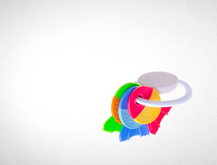 Fototapeta premium Toy or Baby toy on a background.