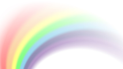 Obraz premium Rainbow icon. Shape arch isolated on white background. Colorful light and bright design element. Symbol of rain, sky, clear, nature. Flat simple graphic style Vector illustration