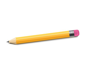 Classic shiny yellow vector pencil
