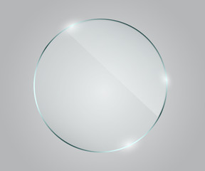  Glass banner realistic vector illustration