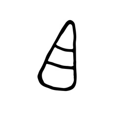 Hand Drawn Halloween Set. Candy.